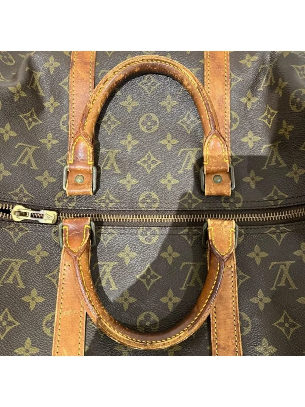 Louis Vuitton Keepall 50 Monogram Boston Bag Canvas